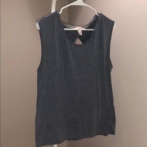 Victoria Secret Grey Workout Top (Open Back)